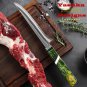 Professional Boning Knife 5.3 Inch Clad Steel Butcher Kitchen Cutting Tool Green