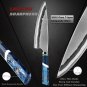 Chef Knife Japanese Gyuto Composite Steel Blade Home Kitchen Cutting Tool Blue