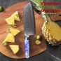 Cleaver Knife Chef Kitchen Home Vegetable Cutting Tools Blue White Handle Design