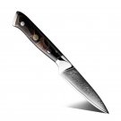 Damascus Paring Knife Chef Kitchen Home Cooking Tool Cheese Cutting Copper Black