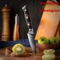 Damascus Paring Knife Chef Kitchen Home Cooking Tool Cheese Cutting Copper Black