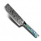 Chef Kitchen Knives Japanese Nakiri Blade Home Cooking Vegetable Tool Abalone Shell