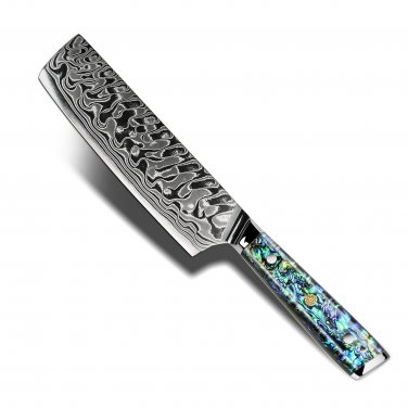 Chef Kitchen Knives Japanese Nakiri Blade Home Cooking Vegetable Tool Abalone Shell