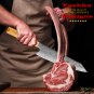Kiritsuke Knife Chef Butcher Kitchen Home Cutting Tool Minimalist Design Redwood