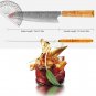 Kiritsuke Knife Chef Butcher Kitchen Home Cutting Tool Minimalist Design Redwood