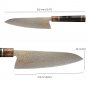 Chef Kitchen Knife Japanese Gyuto Blade Shape Cu Mai Steel Home Cooking Tool