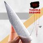 Chef Kitchen Knife Japanese Ko-Bunka Damascus Rose Pattern Cooking Tool Green