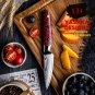 Paring Knife Stainless Steel Chef Home Kitchen tool Fruit Vegetables Cutting Red