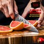 Petty Knife Damascus Steel Chef Kitchen Knives Utility Cutting Cooking Tools Red