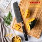 Premium Chef Knife Japanese Nakiri Damascus Blade Kitchen Vegetables Tools Black