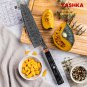 Japanese Santoku Knife 6.8 Inch Damascus Blade Black Finish Chef Kitchen Tools