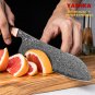 Japanese Santoku Knife 6.8 Inch Damascus Blade Black Finish Chef Kitchen Tools