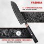 Japanese Santoku Knife 6.8 Inch Damascus Blade Black Finish Chef Kitchen Tools