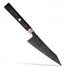 Japanese Petty Knife Black Damascus Blade Unique Design Home Kitchen Chef Tools