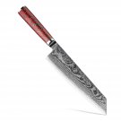 Japanese Kiritsuke Knife Powder Steel Home Kitchen Chef Cutting Tool Red Handle