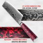 Nakiri Knife Chef Kitchen Home Cutting Cooking Tool Asian Vegetable Knives Red