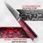 Paring knife Chef Kitchen Fruit Vegetables Cutting Cooking Home Tool Red Handle