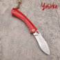 Hunting Knife Damascus Folding Blade Outdoor Camping Travel Fishing BBQ Tools