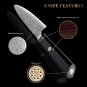 Damascus Petty Knife 5.5 Inch Chef Kitchen Knives Home Cutting Cooking Tools New