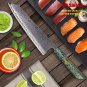 Japanese Kiritsuke Knife Cu Mai Damascus Steel Chef Kitchen Home Cutting Toools
