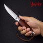 Hunting Knife M390 Fixed Blade Outdoor Camping Fishing BBQ Tool Leather Scabbard
