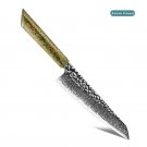 Handmade Premium Chef Knife Japanese Gyuto Damascus Blade Unique Design Green Handle