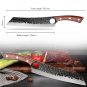 Chef Knife Hammered Blade Fish Meat Beef Poultry Cleaver Butcher Cutting Tool