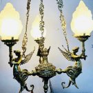 Vintage Brass Mermaid Ceiling Pendant Light - Art Deco Chandelier Lamp Fixture Vintage Brass Mermaid Ceiling Pendant Light - Art Deco Chandelier Lamp Fixture