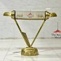 Vintage Art Deco Brass & Glass Rod Table Lamp | Mid Century Modern Desk Light