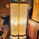 Antique Art Deco Brass & Glass Rod Chandelier - Hanging Ceiling Lamp Antique Art Deco Brass & Glass Rod Chandelier - Hanging Ceiling Lamp