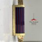 Art Deco Brass Wall Sconce with Red & Blue Glass Rods &acirc;�� Vintage Style Light
