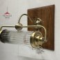 Antique Art Deco Brass Wall Sconce Light with Clear Glass Rod &acirc;�� Vintage Nautical