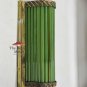 Art Deco Brass Wall Sconce with Green Glass Rods – Vintage Style Wall Light