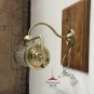 Antique Art Deco Brass Wall Sconce Light with Clear Glass Rod &acirc;�� Vintage Nautical