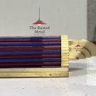 Art Deco Brass Wall Sconce with Red & Blue Glass Rods – Vintage Style Light