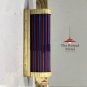 Art Deco Brass Wall Sconce with Red & Blue Glass Rods – Vintage Style Light