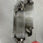 Art Deco Chrome & Glass Rod Wall Light Sconce | Vintage Modern Lighting Fixture