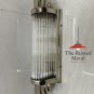 Art Deco Chrome & Glass Rod Wall Light Sconce | Vintage Modern Lighting Fixture