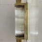 Art Deco Brass & Glass Rod Vintage Ship Light Nautical Wall Sconce Lamp