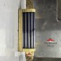 Art Deco Brass Wall Sconce Glam Lighting Fixture with Black & Clear Glass Rods