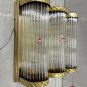 Art Deco Brass & Glass Rod Wall Sconce Set of 3 - Elegant Vintage Lighting Décor
