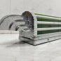 Art Deco Chrome Wall Light Sconce with Green & Milk Glass Rod â Vintage Lighting