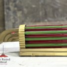 Brass Art Deco Wall Sconce Light Fixture with Glass Rods - Theater Style Lamp Brass Art Deco Wall Sconce Light Fixture with Glass Rods - Theater Style Lamp