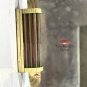 Brass Art Deco Wall Sconce Light Fixture with Glass Rods - Theater Style Lamp