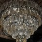 Art Deco Steel & Crystal Ceiling Chandelier &acirc;�� Elegant Flush Mount Light Fixture