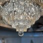 Art Deco Steel & Crystal Ceiling Chandelier &acirc;�� Elegant Flush Mount Light Fixture