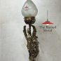Art Deco Mermaid Wall Sconce | Vintage Brass Wall Light Fixture & Frosted Glass