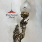 Art Deco Mermaid Wall Sconce | Vintage Brass Wall Light Fixture & Frosted Glass