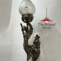 Art Deco Mermaid Wall Sconce | Vintage Brass Wall Light Fixture & Frosted Glass