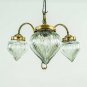Mid-Century Art Deco Brass Chandelier &acirc;�� Teardrop Diamond Crystal Glass Light